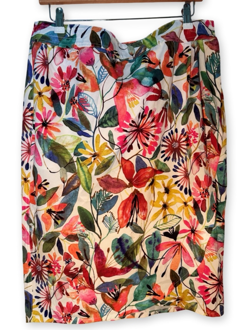 Rip Skirt Length 3 Wrap Skirt Tropical Floral Beachwear Summer Resortwear 27”